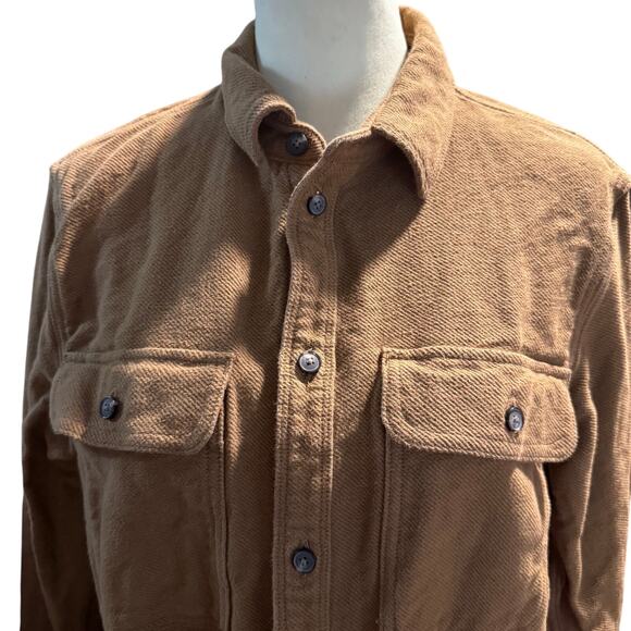 Everlane Heavyweight Overshirt, Shacket, Heathered Toffee, Men's Size Medium - Picture 5 of 8